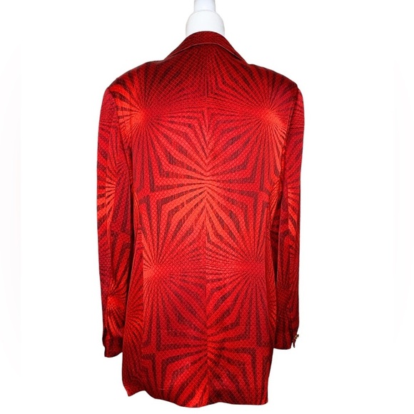 Vintage Escada Laser Optic Patterned Mattelasse Oversized Blazer - Picture 2 of 8